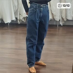 Vintage Edwin 90's Style Blue Denim Jeans with Flag Detail